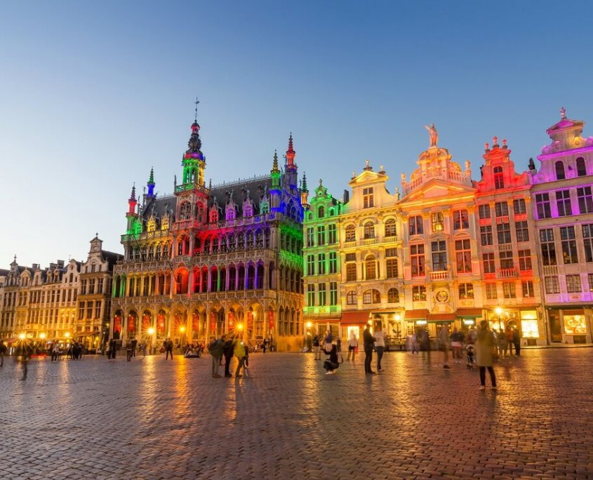 The colourful Grand Palace in Brussels, Belgium The colourful Grand Palace in Brussels, Belgium