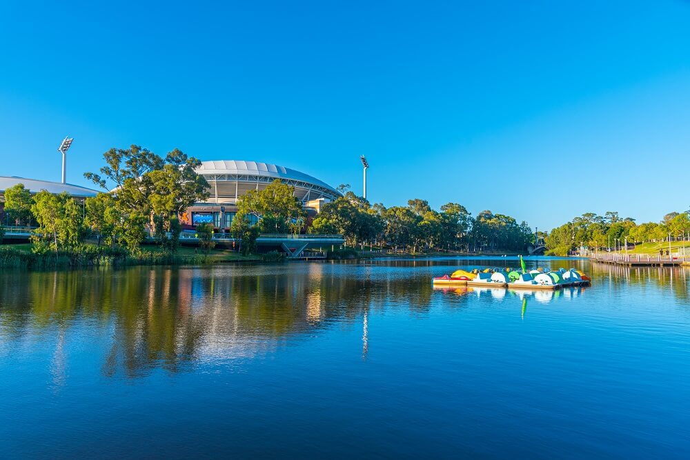 Adelaide Oval near the River Torrens