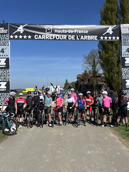 team at the roubaix race