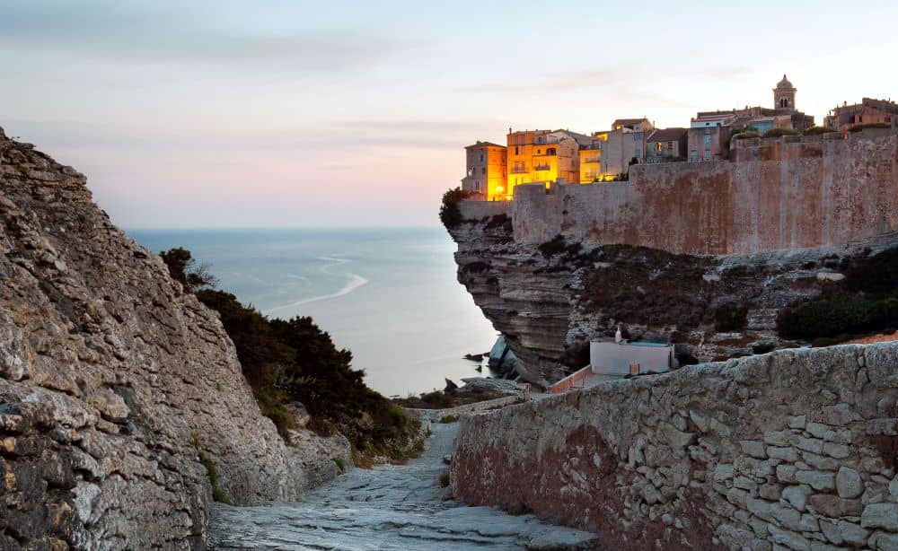 Enjoy breathtaking sea views, interesting rock formations, and medieval pathways in the town of Bonifacio. 