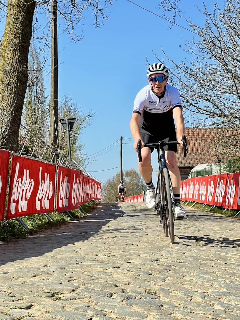 man cycling in France competition