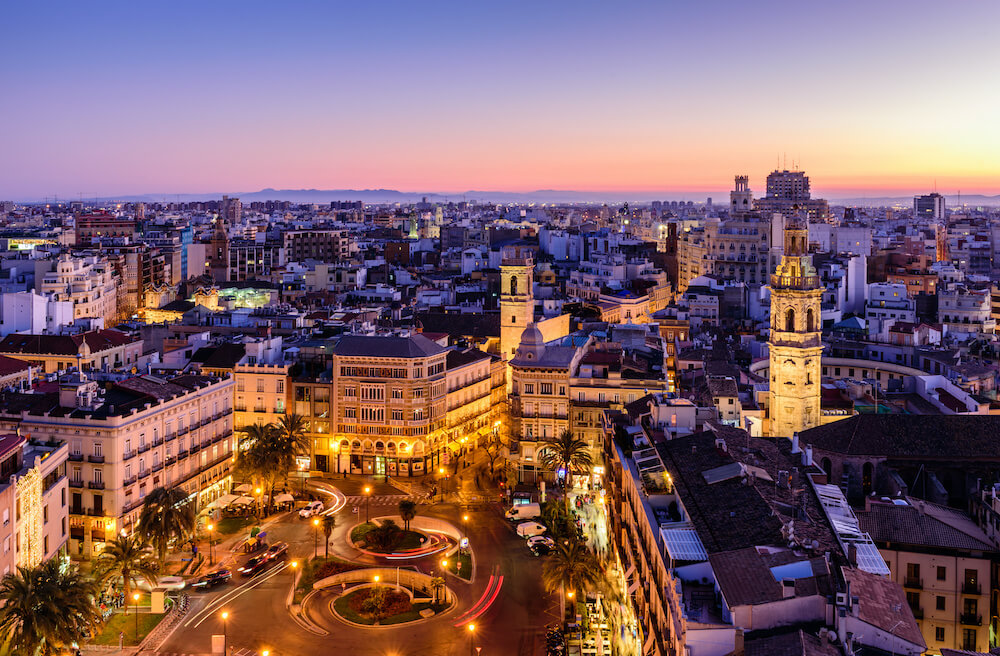 Valencia at sunset