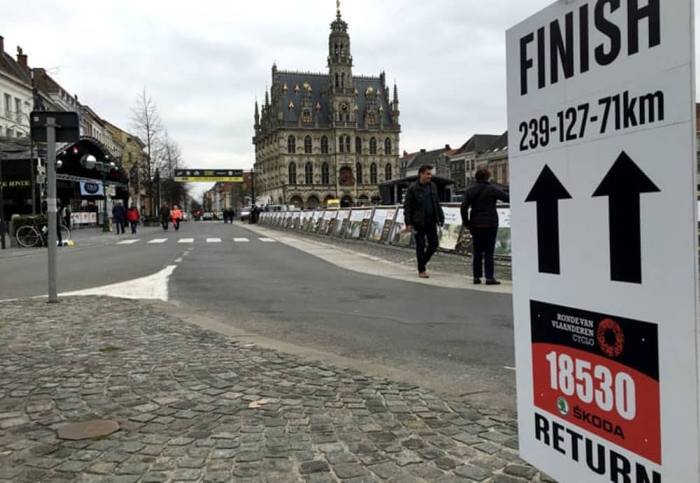 Spring classic finish, Belgium.